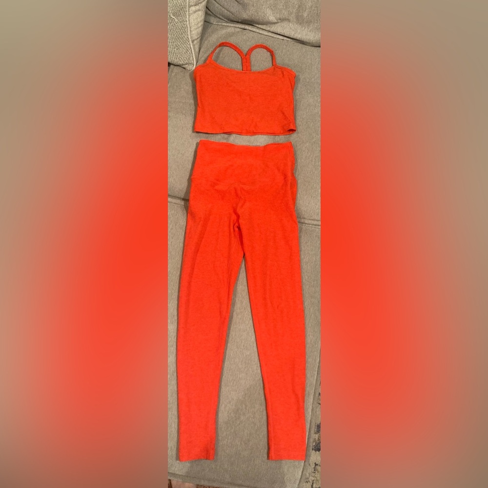 Beyond Yoga spacedye high-waisted midi legging & matching tank